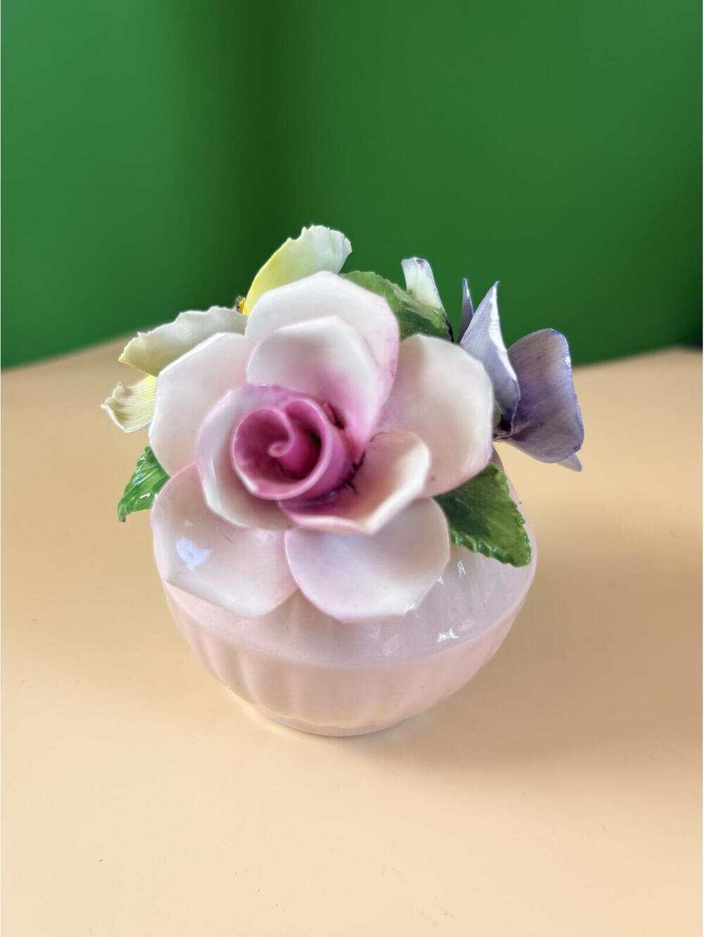 Vintage Staffordshire England Bouquet Miniature Planter